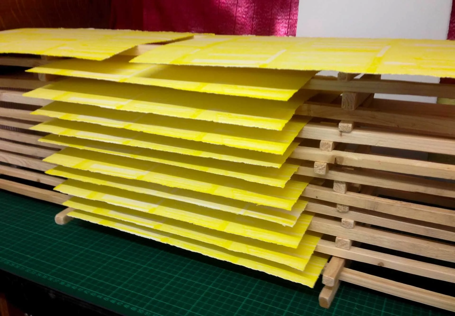 Drying Solutions for a Tiny Print Studio: Racks, Cupboards &amp; Improvisations
