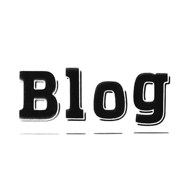 The word "Blog" written in bold black letters with a underline beneath