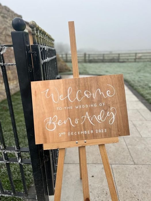 Natural Wooden welcome sign.jpg