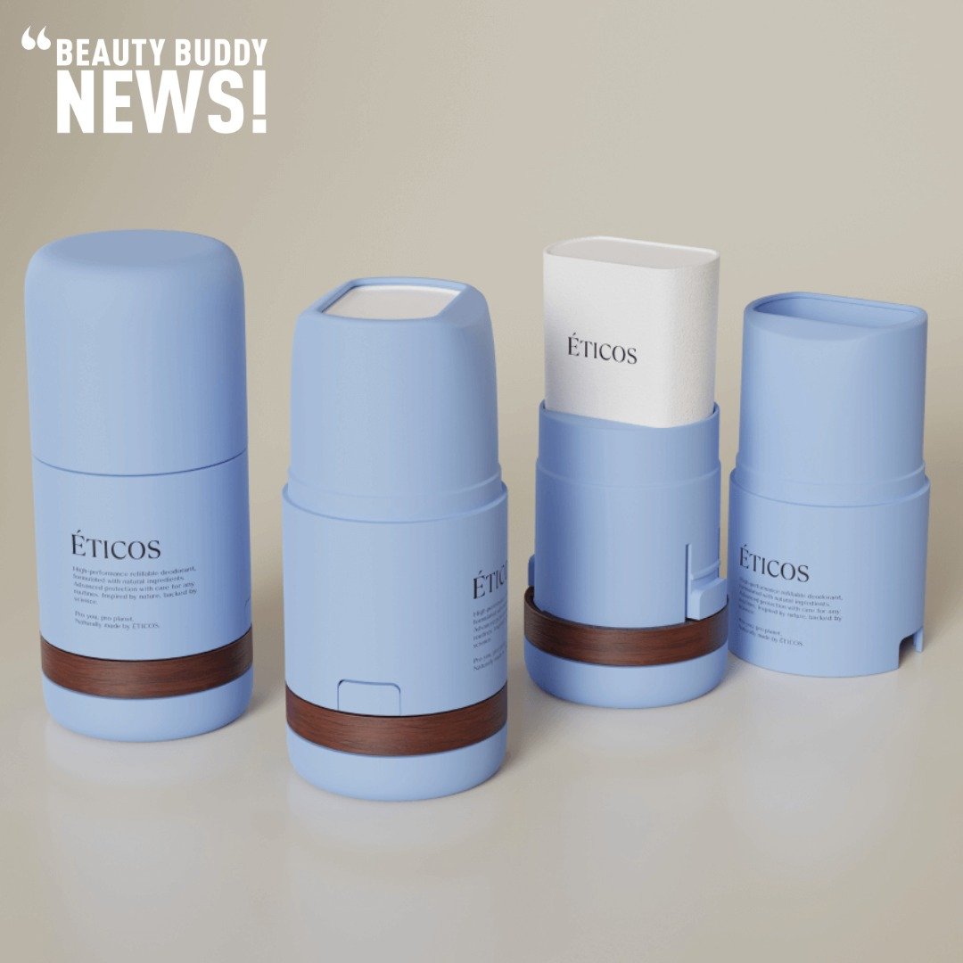 @eticos.care introduces a refillable, 100% natural deodorant, free from aluminum and parabens, offering four unisex fragrances. Embracing sustainability, its refills are made from bio-based materials, certified home-compostable. Combat odor and nurtu