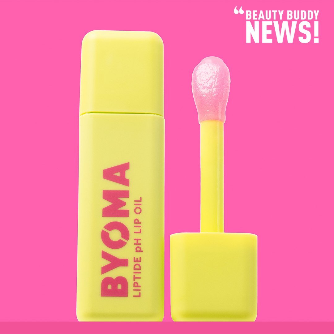 Say goodbye to dry lips with New Launches from @byoma's Liptide pH Lip Oil. Avocado and tamanu oils repair and hydrate, while peptides boost collagen for plumper lips. Adjusts to your pH for a personalized tint and glossy finish.  #BeautyBuddyapp #be