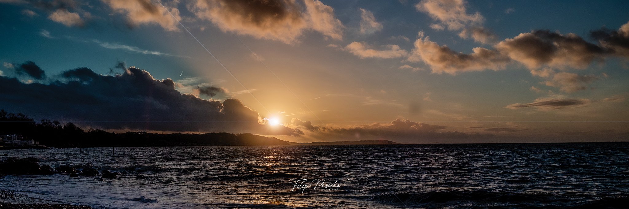Gurnard Sunset Panoramic Canvas
