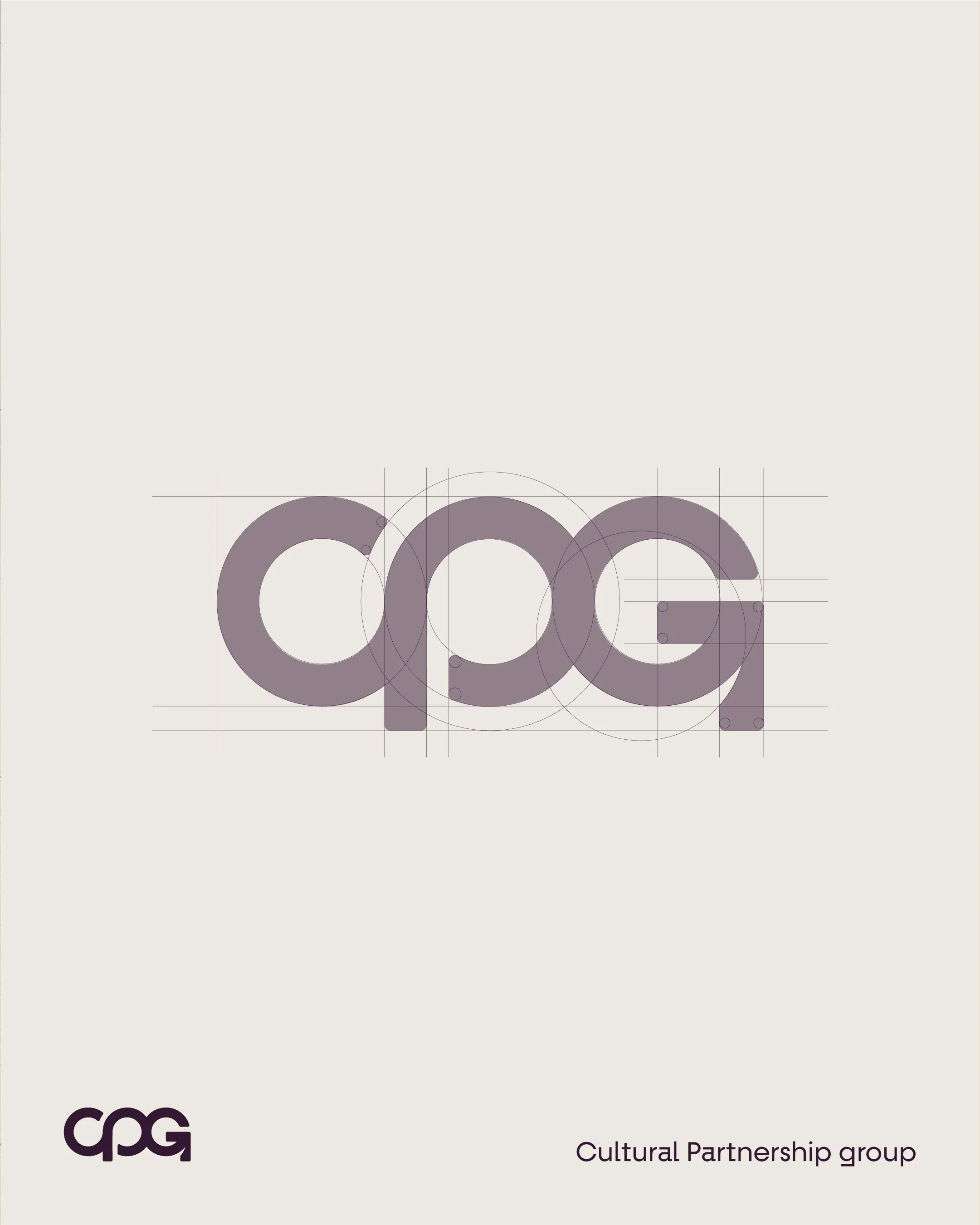 CPG logo with grid representation