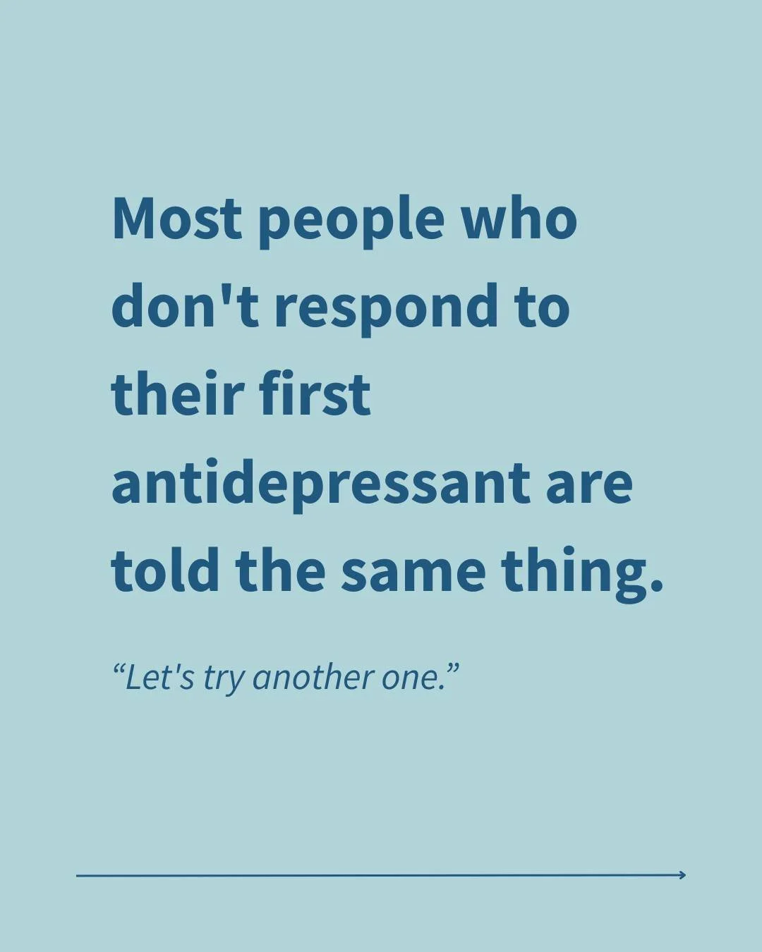 For people with treatment-resistant depression, the standard response is: let's try something else.

But the GUIDED trial (1,167 patients who had already failed at least one antidepressant) found that when prescribing was guided by genetics, remissio