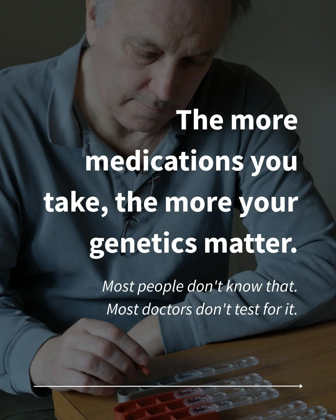 Nearly half of older people in England are now taking five or more medications simultaneously.

Each drug is prescribed for good clinical reasons. But each one is also processed by the body and how that processing works is significantly influenced by