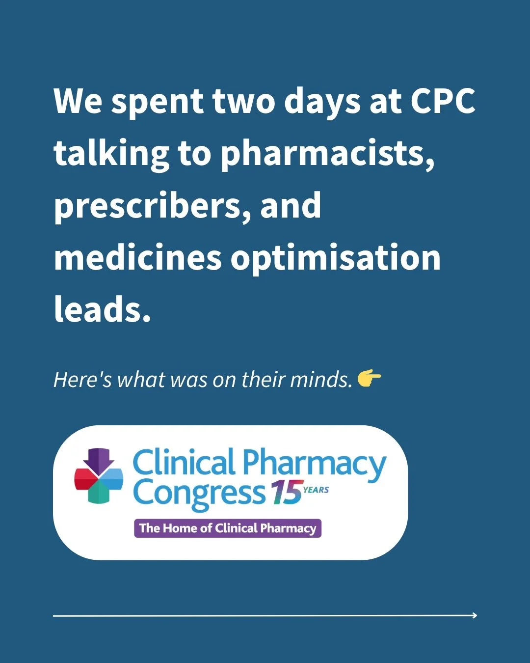 Two days at @cpcongress and some brilliant conversations with pharmacists, prescribers, and medicines optimisation leads about Pharmacogenomics. It&rsquo;s clear the appetite for change is there and we&rsquo;re excited about what&rsquo;s coming.

Int
