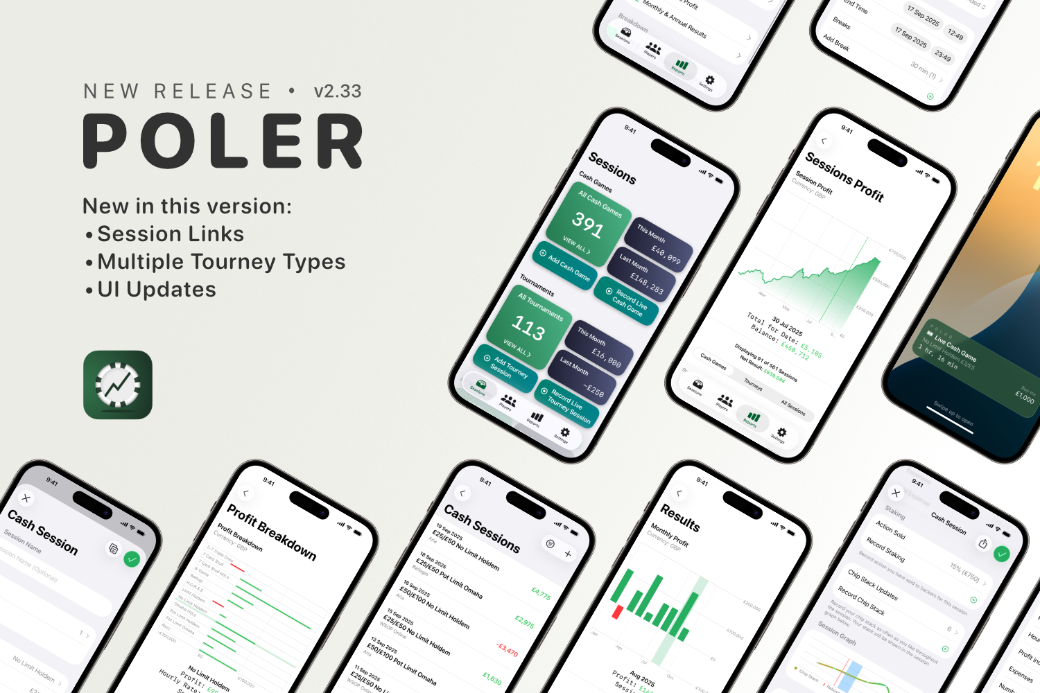 Poler v2.33 – Session Links &amp; Multiple Tournament Types
