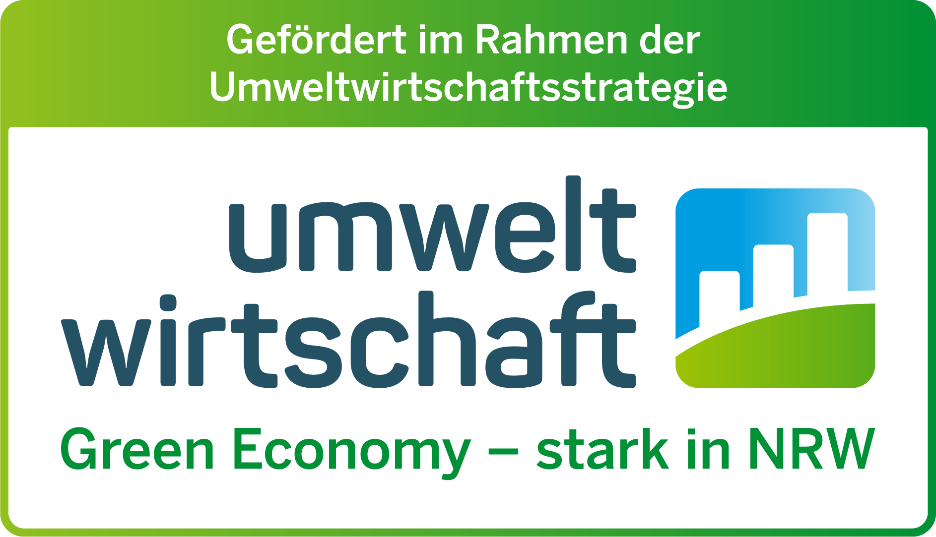 Gefördert im Rahmen der Umweltwirtschaftsstrategie — Green Economy, stark in NRW