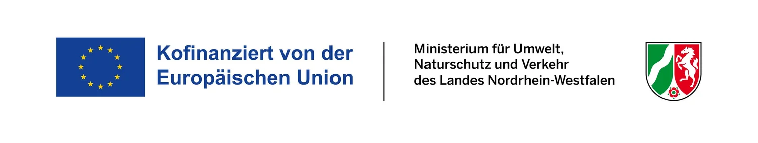 Co-financed by the European Union and the Ministry for Environment, Nature Conservation and Transport of North Rhine-Westphalia through EFRE/JTF