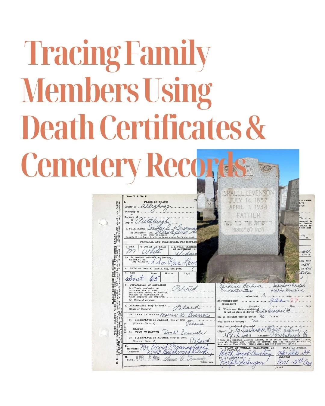 How to Trace Family Members Using Death Certificates & Cemetery Records