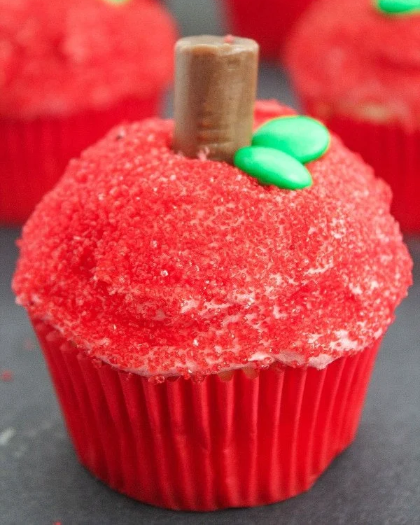 Back to School Apple Cupcakes