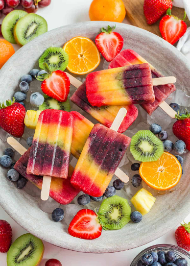 Rainbow Popsicles