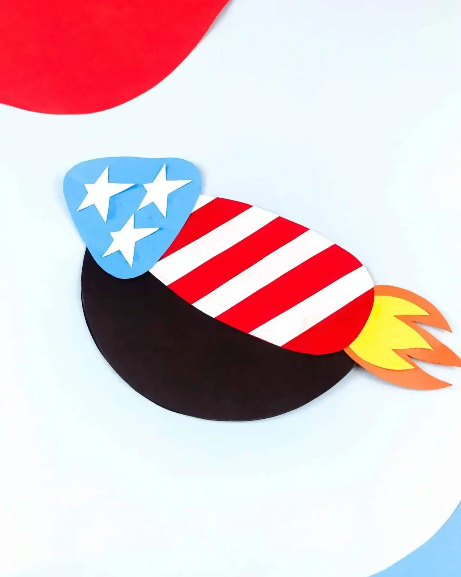 4th of July Rocking Rocket Craft for Kids