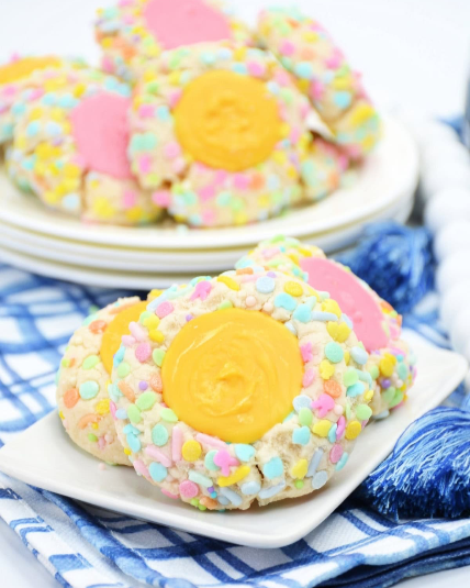 easter thumbprint cookies