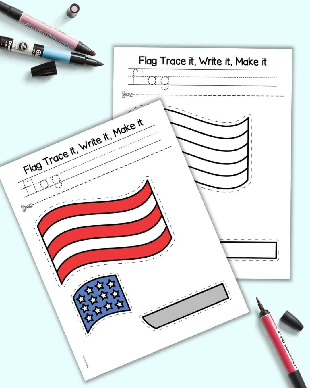Free Printable American Flag Craft