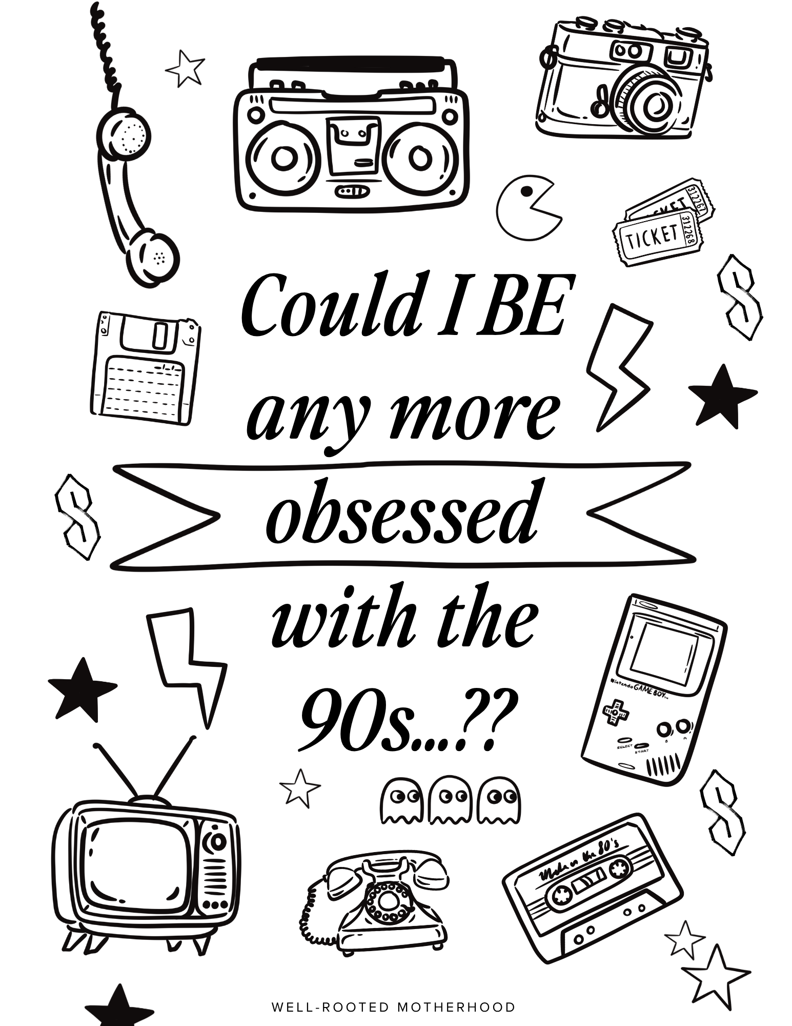 Free 90s Themed Coloring Pages