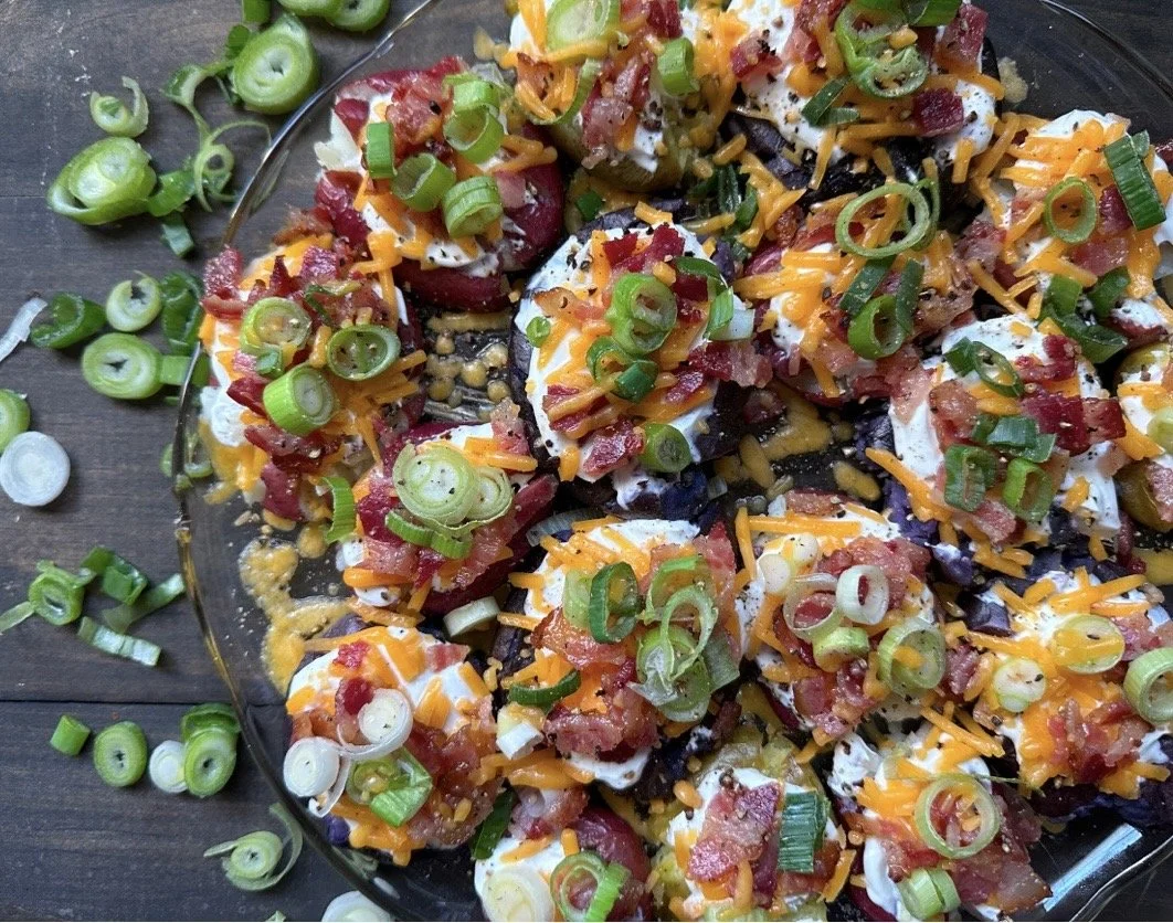 loaded smashed potatos