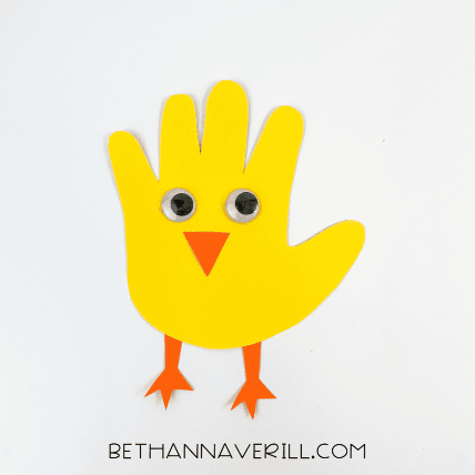 Simple Handprint Chick Craft