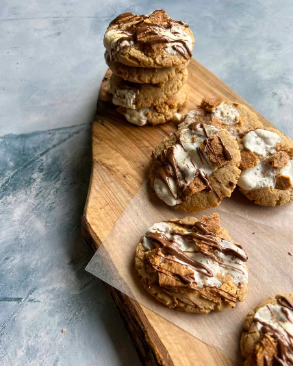 Loaded Peanut Butter S'mores Cookies