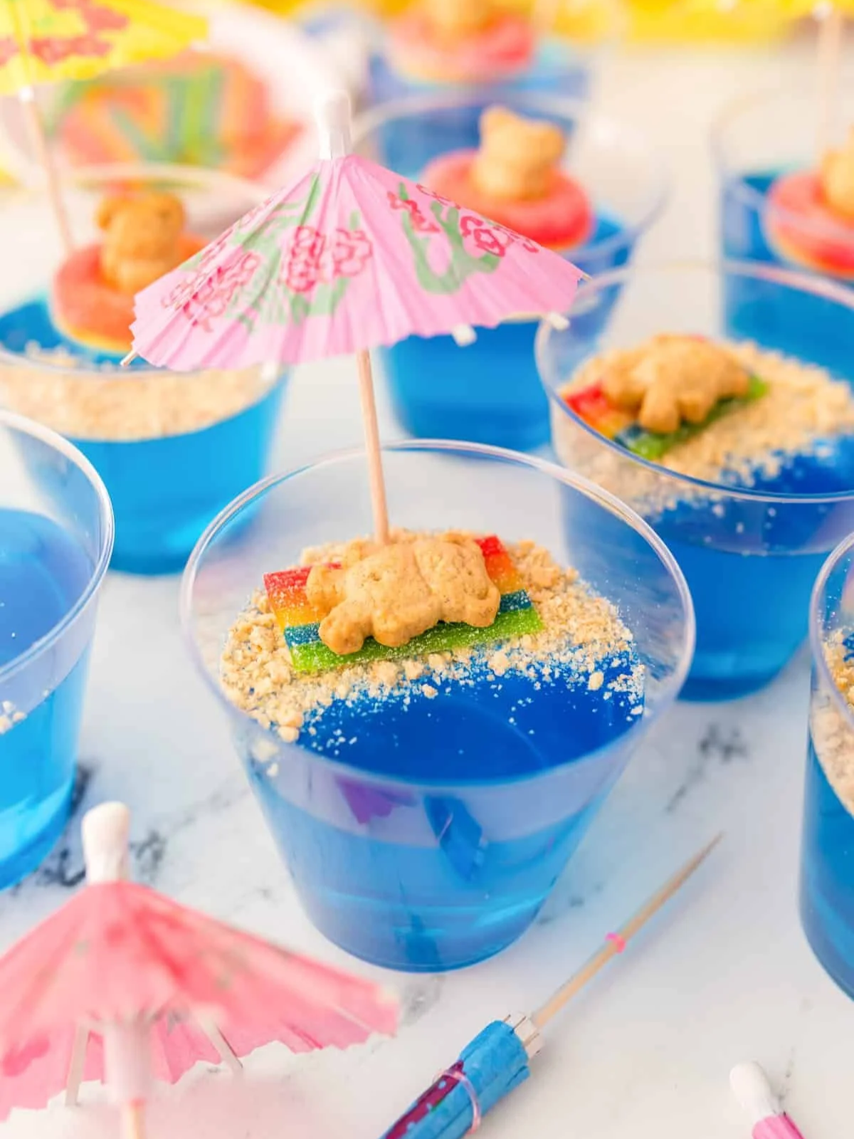 Beach Jell-O Cups for Kids