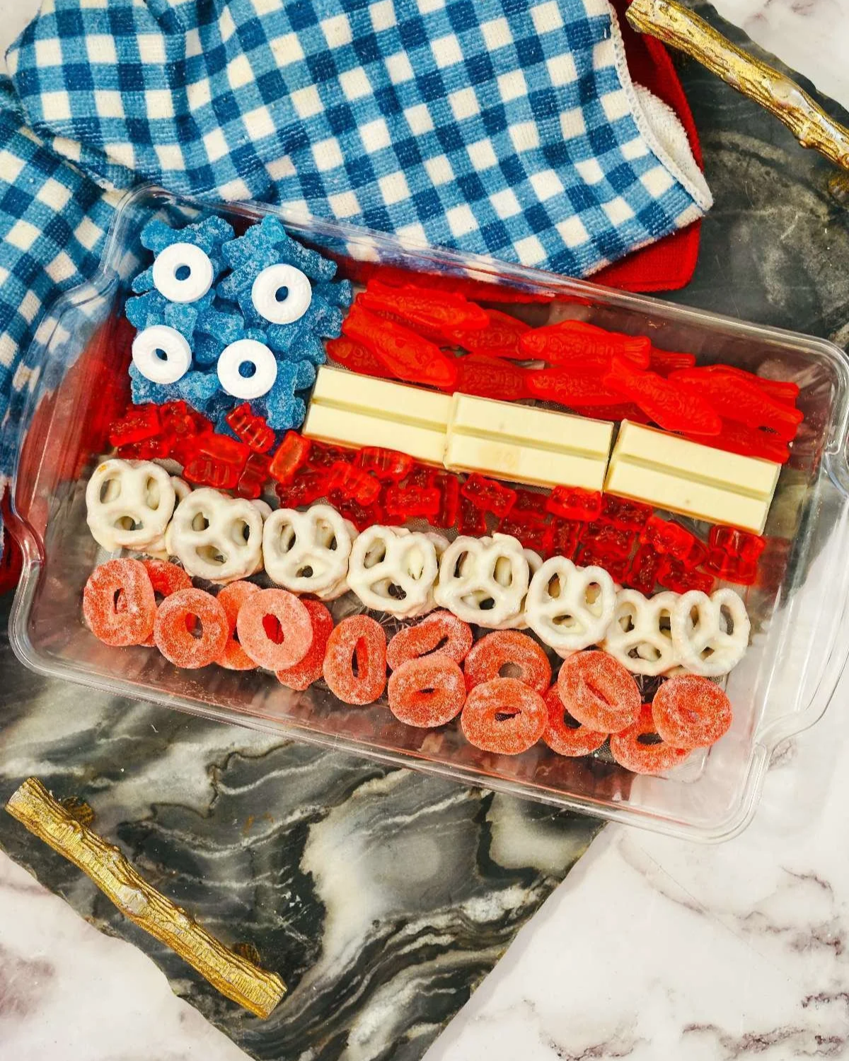 Patriotic Summer Candy Charcuterie Board
