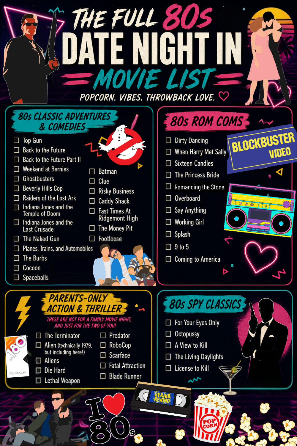 List of 80s Movies for Date Night