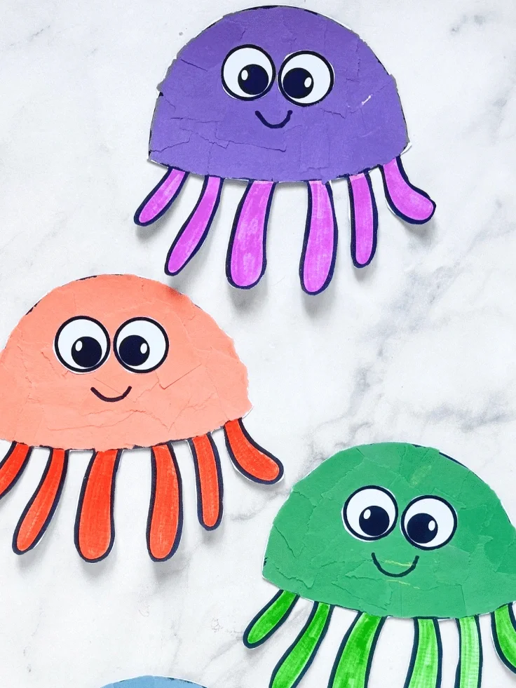 Torn Paper Jellyfish Craft