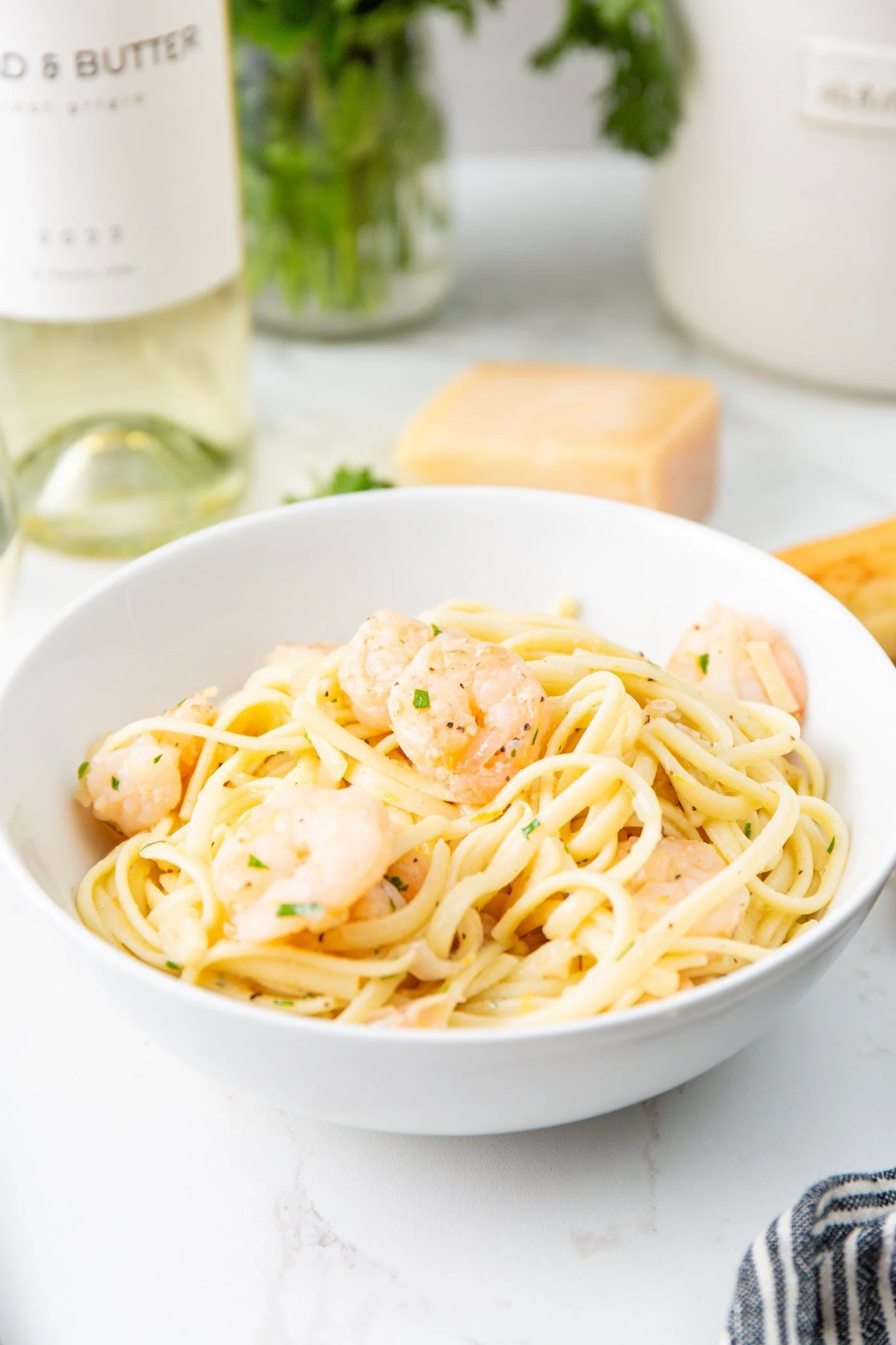 Lemon Garlic Shrimp Pasta
