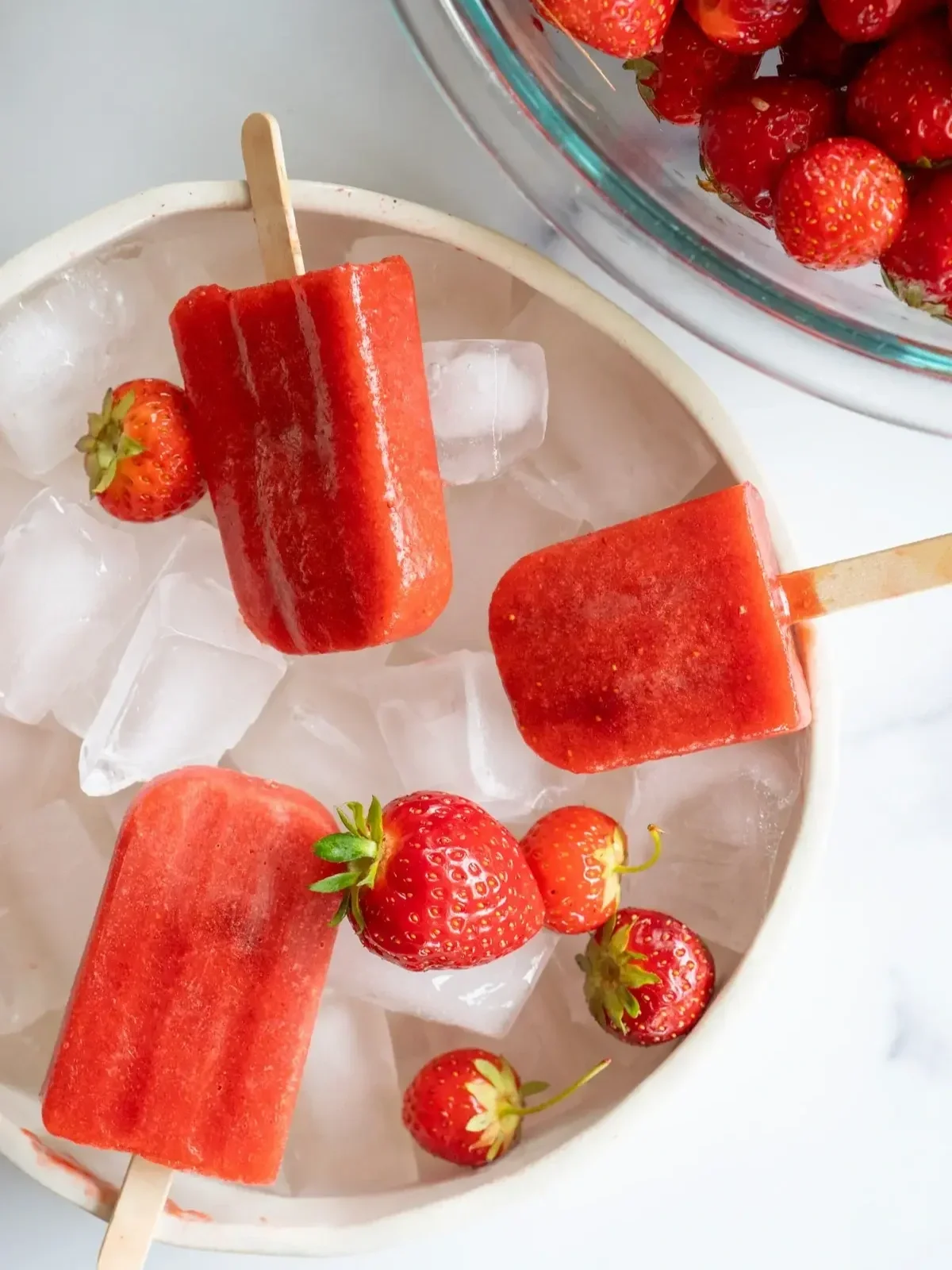 Strawberry Lemon Popsicles