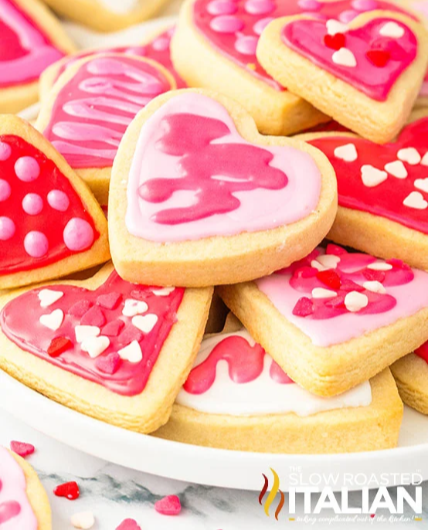Valentine's Day Heart Sugar Cookies