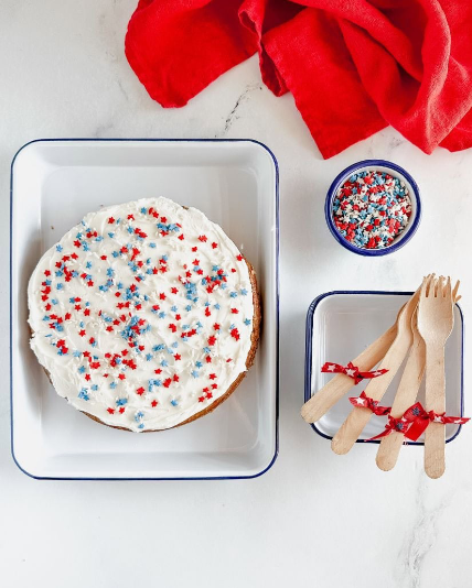 One Bowl Red White & Blue Cake
