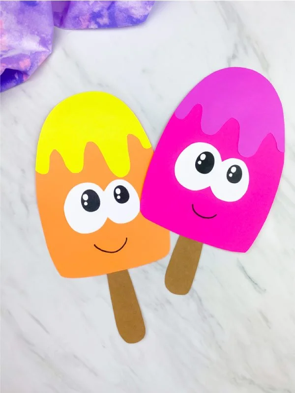 Cute Popsicle Ice Cream Craft for Kids