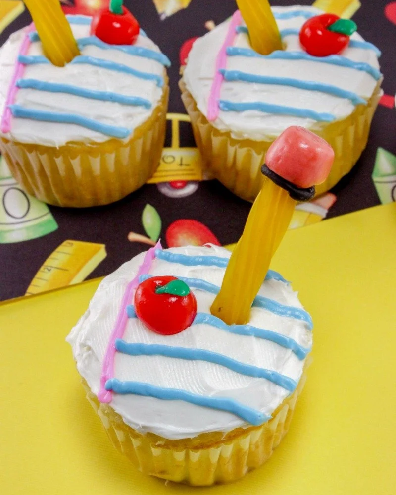 Back to School Themed Cupcakes