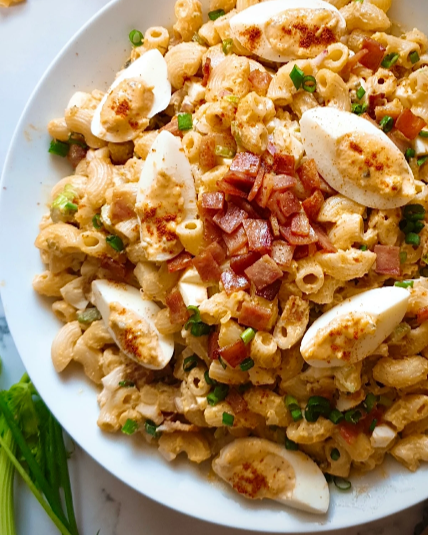 The Best Deviled Egg Macaroni Salad