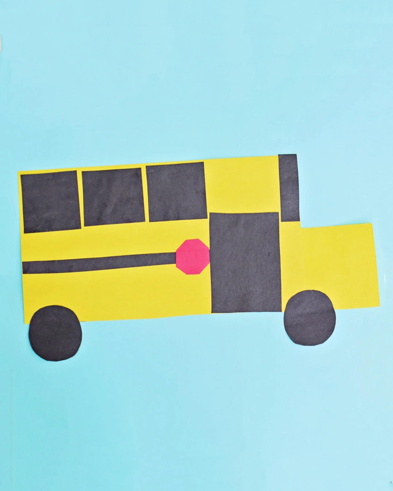 Back To School Basic Shapes School Bus Craft