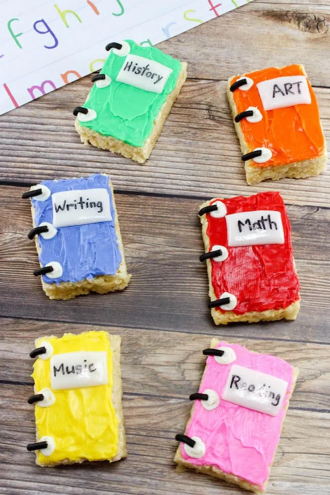 School Books Rice Krispies Treat