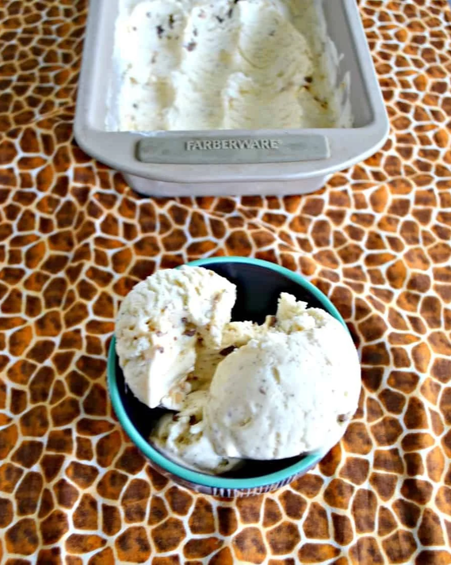 No Churn Coffee Caramel Crunch Ice Cream