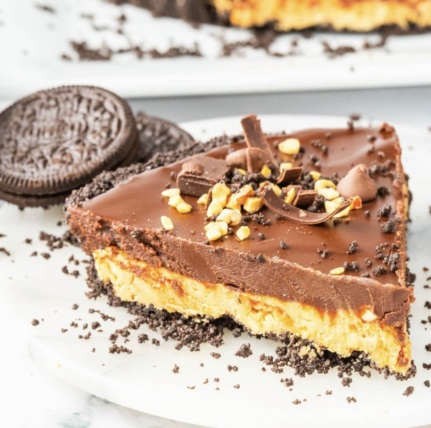 Easy Oreo Peanut Butter No Bake Pie