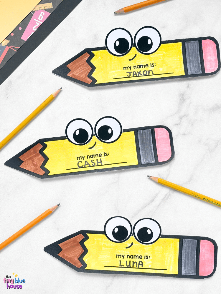 Easy pencil Name Craft