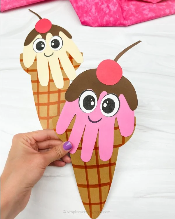 Ice Cream Handprint Craft