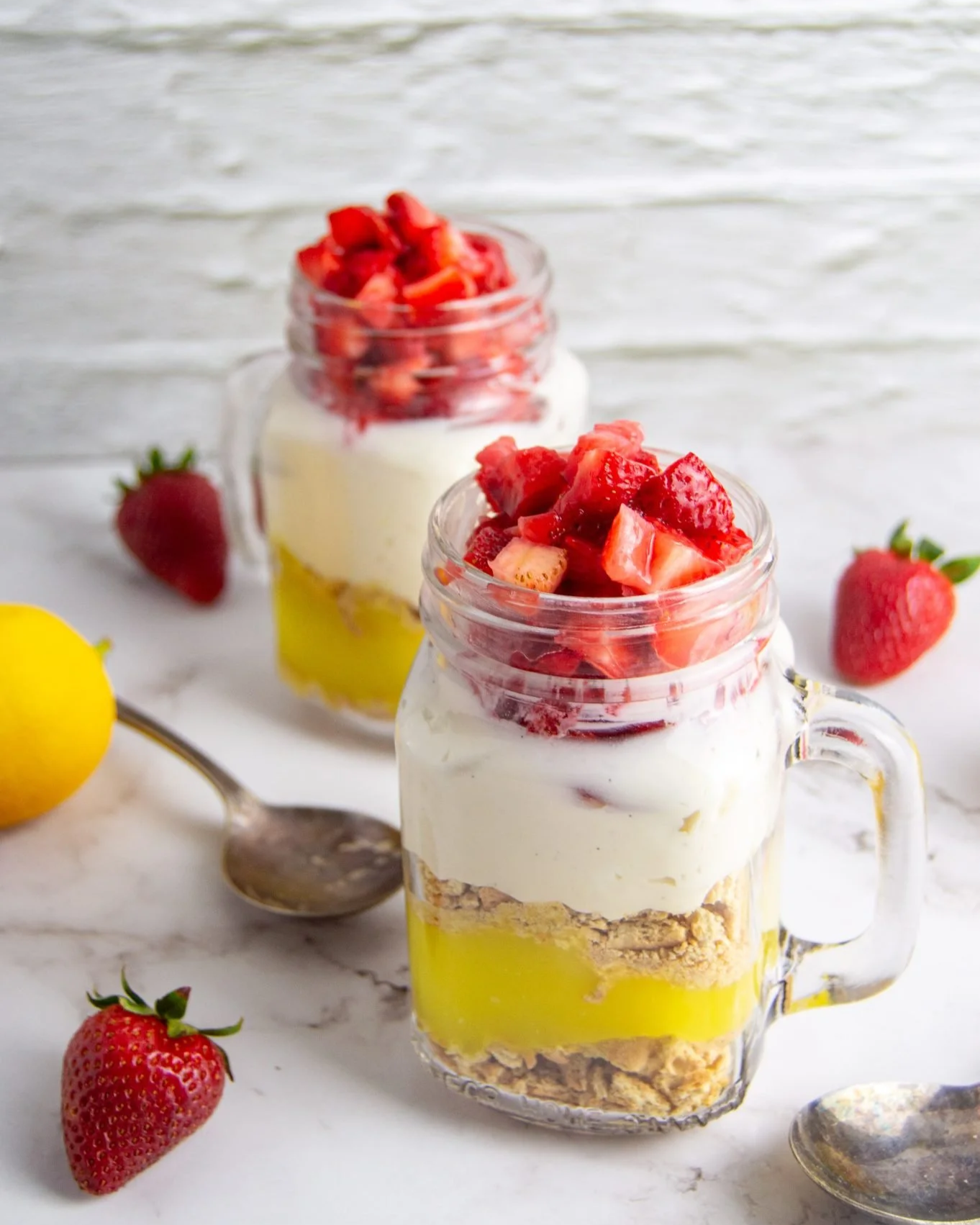 Strawberry Cheesecake Lemon Curd Parfait