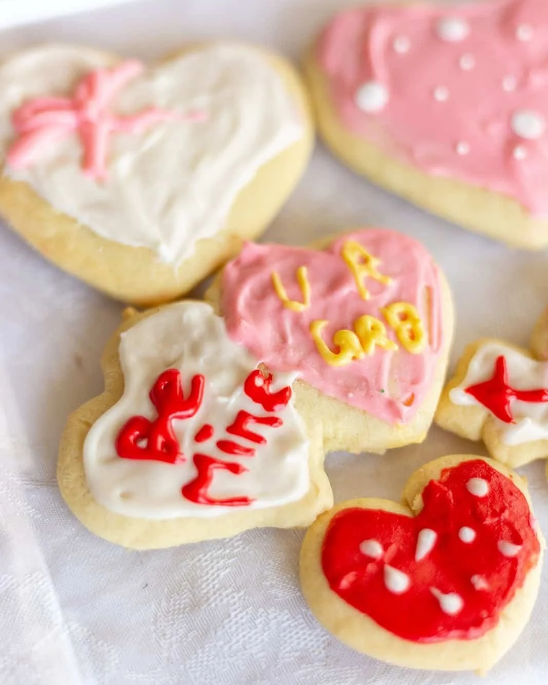 Valentine’s Day Sour Cream Sugar Cookies with Cream Cheese Frosting