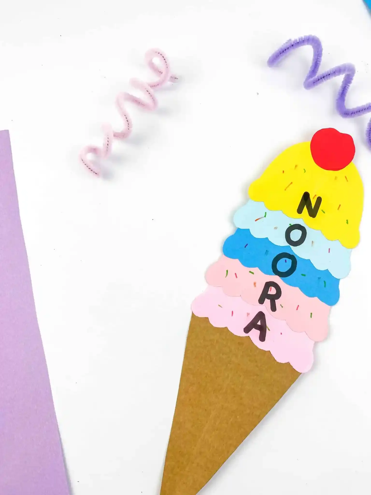 Ice Cream Cone Name Craft