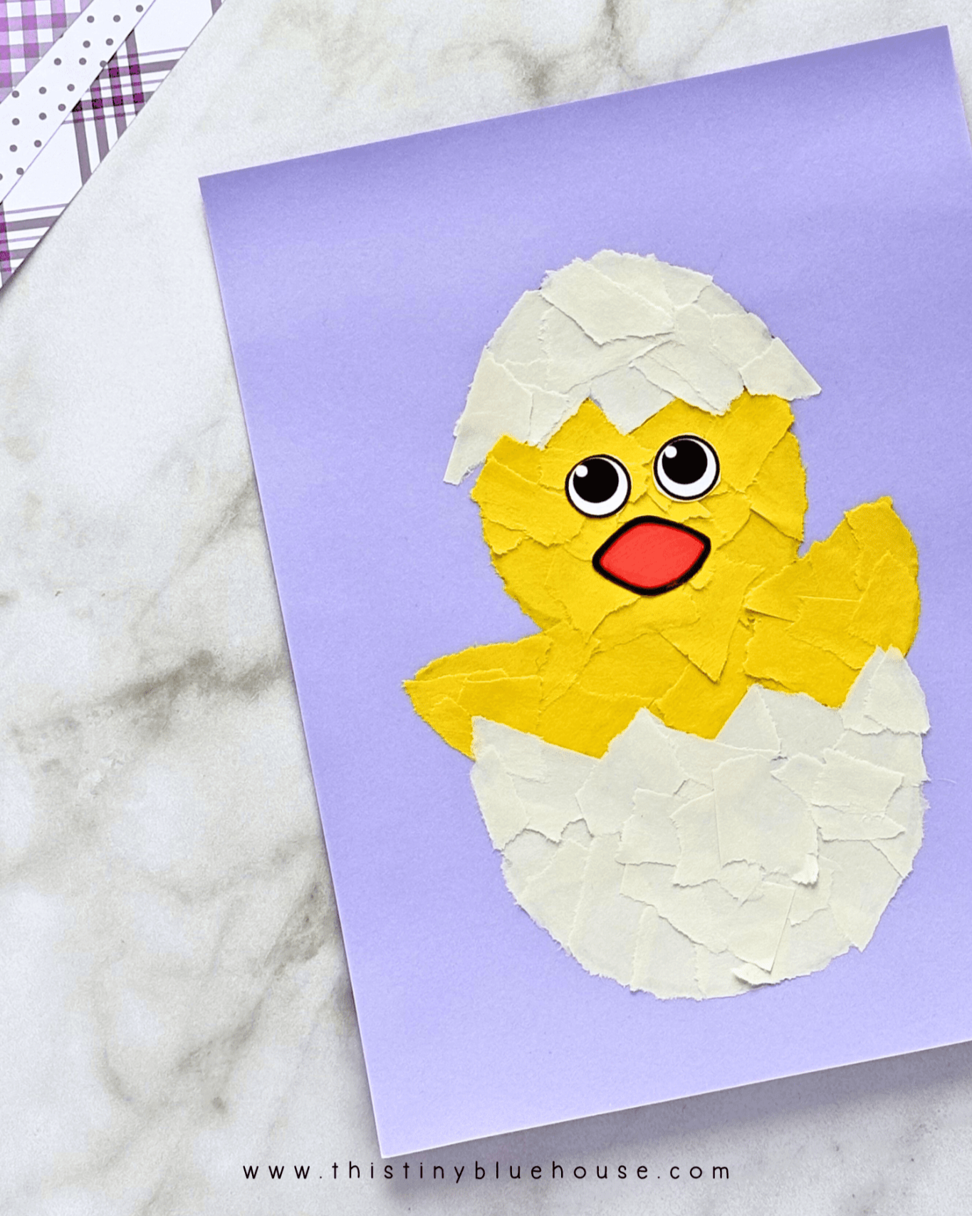 Torn Paper Chick Craft