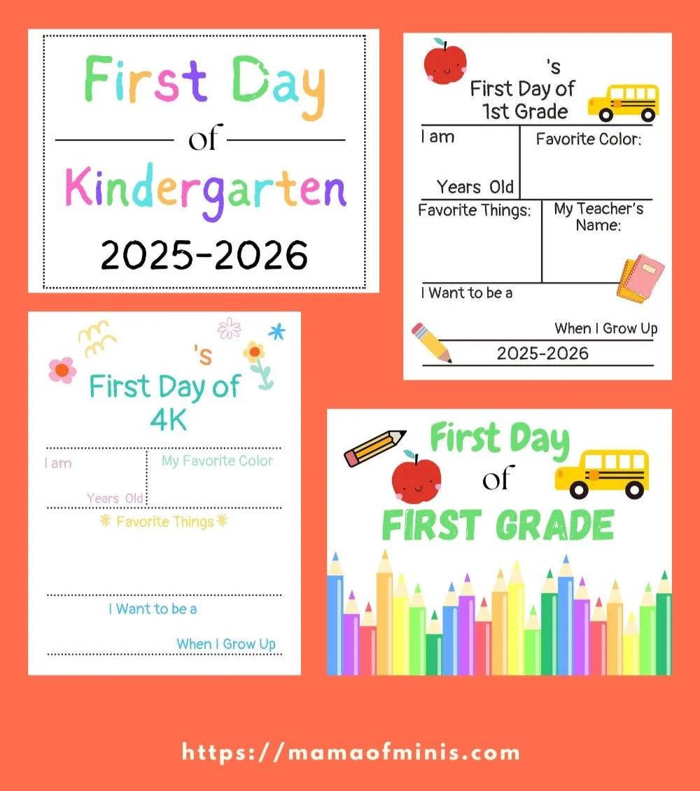 Free First and Last Day of School Signs Printable