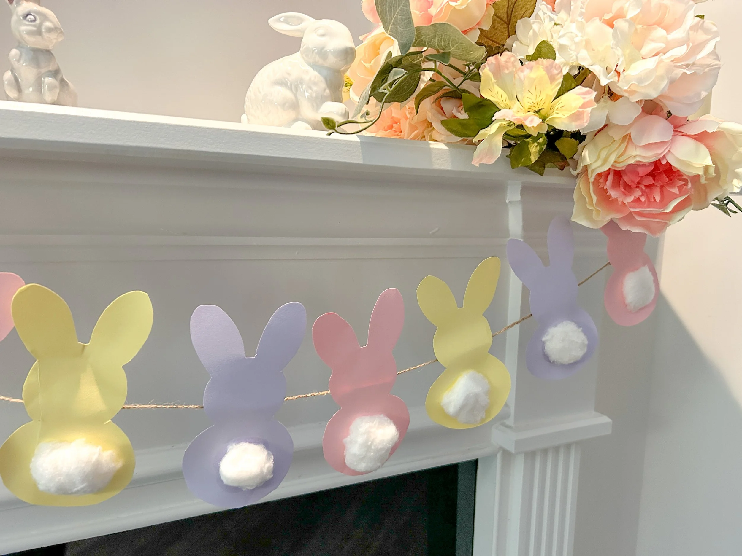 DIY Bunny Garland: Easy Easter Craft with Free Printable Template ...