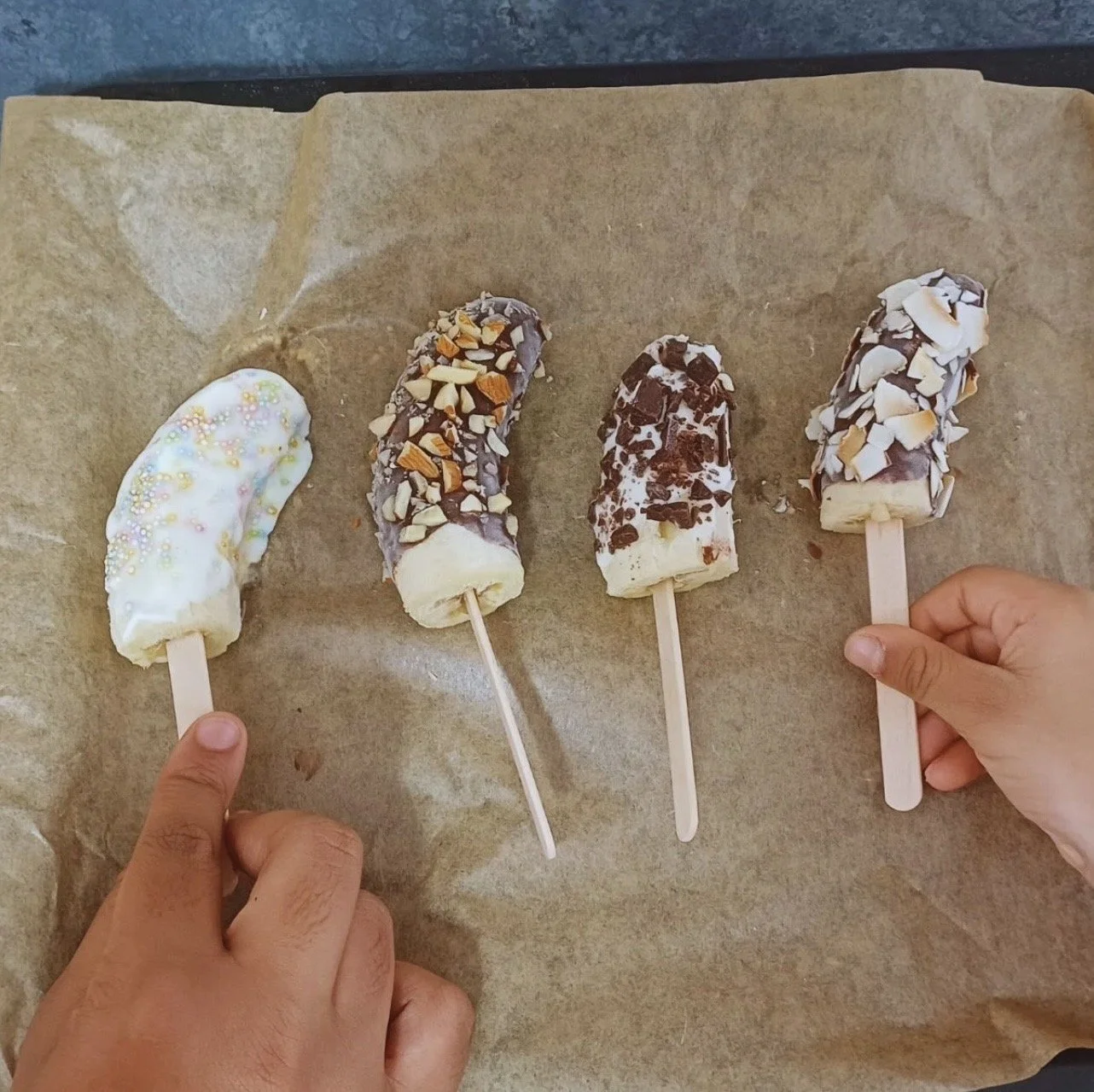 Frozen Banana Pops