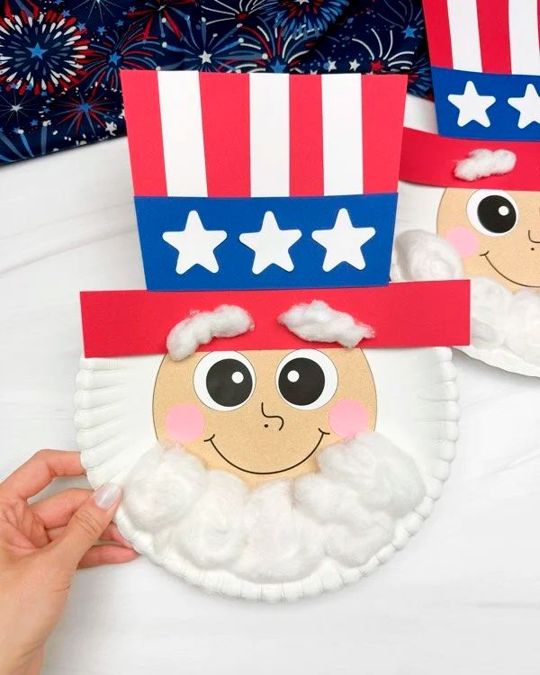 Uncle Sam Paper Plate Craft