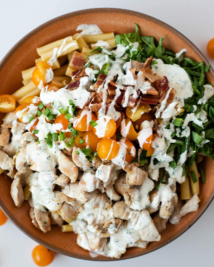 Easy Chicken Bacon Ranch Pasta Salad