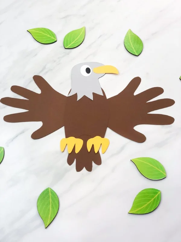 Handprint Bald Eagle Craft